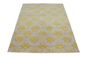 Cream Floral 8X10 Modern Oriental Rug