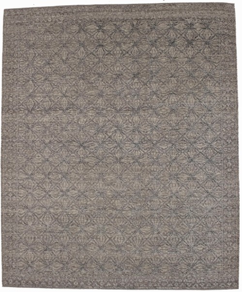 Beige Geometric 8X10 Modern Oriental Rug