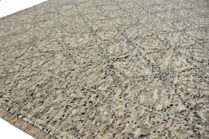 Beige Geometric 8X10 Modern Oriental Rug