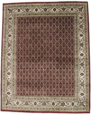 Red Floral Geometric 7X8 Tabriz Fish Mahi Oriental Rug