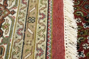 Red Floral Geometric 7X8 Tabriz Fish Mahi Oriental Rug