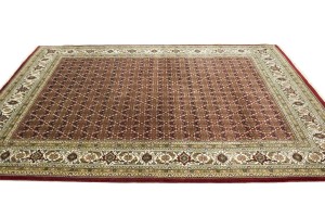 Red Floral Geometric 7X8 Tabriz Fish Mahi Oriental Rug
