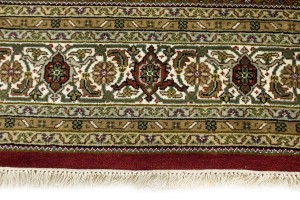 Red Floral Geometric 7X8 Tabriz Fish Mahi Oriental Rug