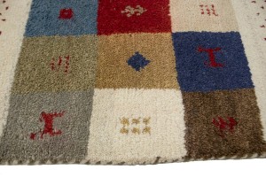 Multicolored Tribal 4X6 Indo-Gabbeh Oriental Rug