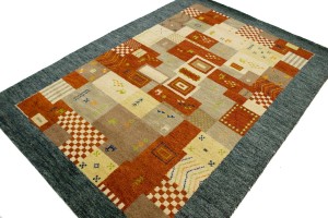 Multicolored Tribal 6X8 Indo-Gabbeh Oriental Rug