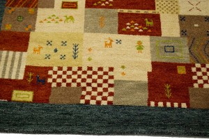 Multicolored Tribal 6X8 Indo-Gabbeh Oriental Rug