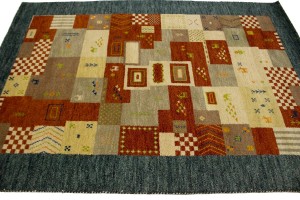 Multicolored Tribal 6X8 Indo-Gabbeh Oriental Rug