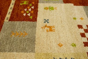 Multicolored Tribal 6X8 Indo-Gabbeh Oriental Rug
