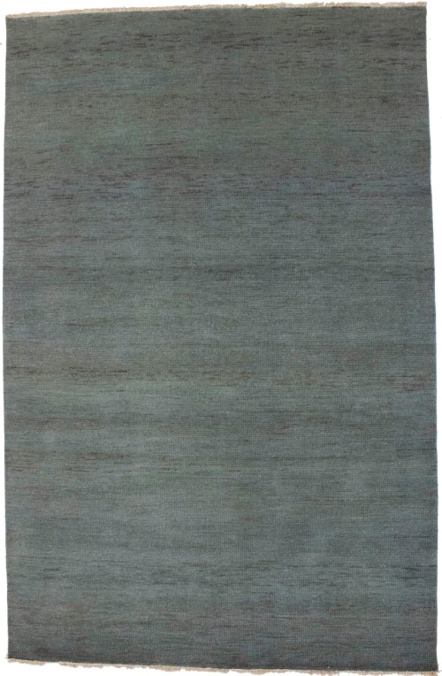 Modern Green 5'6X8'5 Oriental Rug