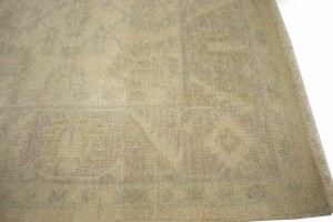 Beige Floral 8X10 Oushak Chobi Oriental Rug