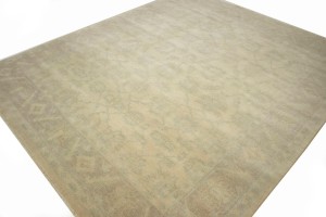 Beige Floral 8X10 Oushak Chobi Oriental Rug