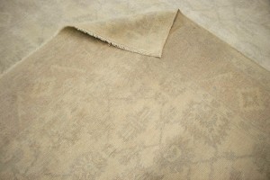 Beige Floral 8X10 Oushak Chobi Oriental Rug