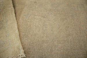 Beige Floral 8X10 Oushak Chobi Oriental Rug