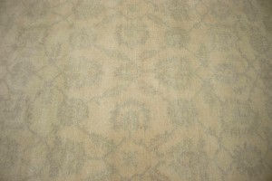 Beige Floral 8X10 Oushak Chobi Oriental Rug
