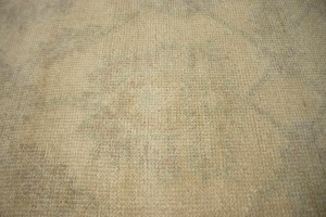Beige Floral 8X10 Oushak Chobi Oriental Rug