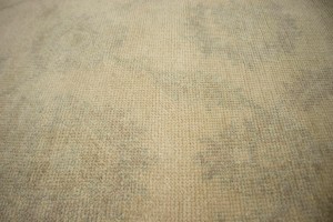 Beige Floral 8X10 Oushak Chobi Oriental Rug