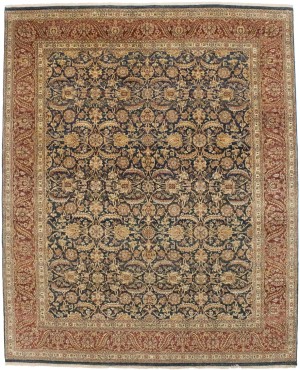 Hale Navy Floral 8X10 Indo-Tabriz Oriental Rug