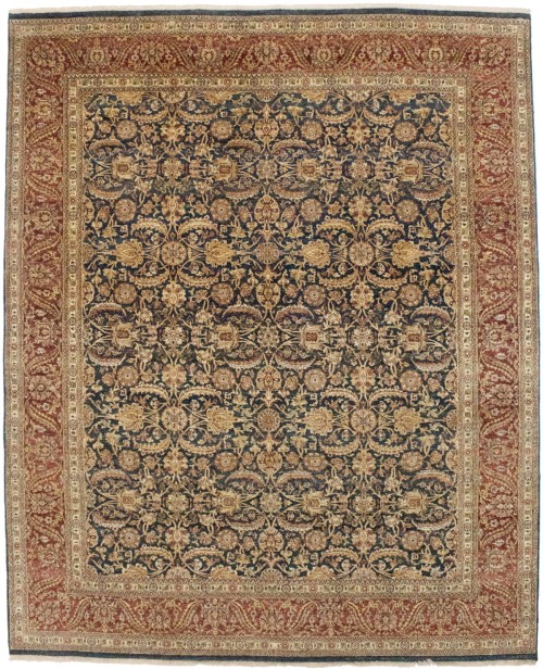 Hale Navy Floral 8X10 Indo-Tabriz Oriental Rug