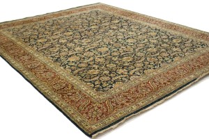 Hale Navy Floral 8X10 Indo-Tabriz Oriental Rug