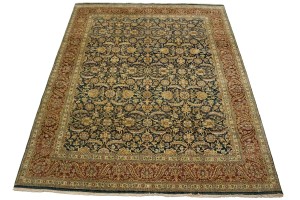 Hale Navy Floral 8X10 Indo-Tabriz Oriental Rug