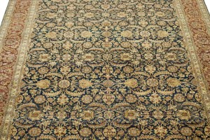 Hale Navy Floral 8X10 Indo-Tabriz Oriental Rug