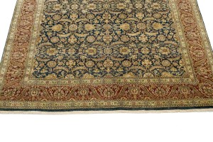 Hale Navy Floral 8X10 Indo-Tabriz Oriental Rug