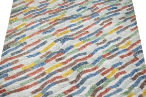 Multicolored 5X8 Modern Rug