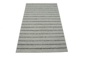 Cream & Gray Stripes 5X8 Modern Rug
