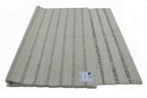 Cream & Gray Stripes 5X8 Modern Rug