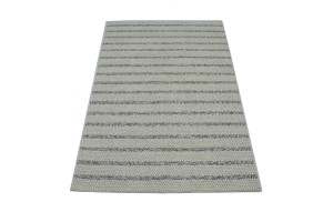 Cream & Gray Stripes 5X8 Modern Rug