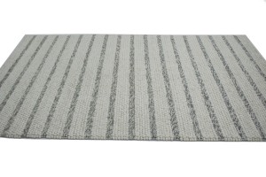 Cream & Gray Stripes 5X8 Modern Rug