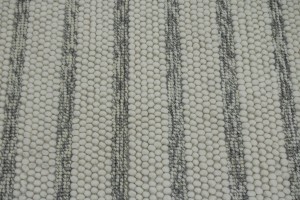 Cream & Gray Stripes 5X8 Modern Rug