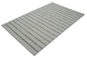 Cream & Gray Stripes 5X8 Modern Rug