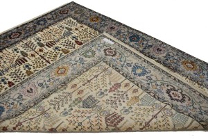 Cream/Ivory Floral 8X10 Oriental Modern Rug