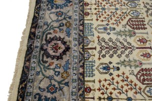 Cream/Ivory Floral 8X10 Oriental Modern Rug