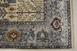 Cream/Ivory Floral 8X10 Oriental Modern Rug