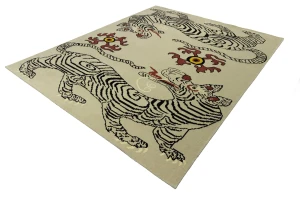 Beige Tribal 8X10 Fine Nepali Oriental Rug