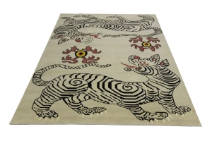 Beige Tribal 8X10 Fine Nepali Oriental Rug