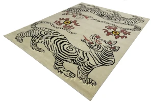 Beige Tribal 8X10 Fine Nepali Oriental Rug