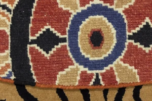 Orange Pictorial Tribal 6X6 Fine Nepali Oriental Round Rug
