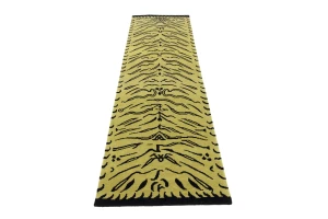 Goldish Beige Tribal 3X10 Fine Nepali Oriental Runner Rug