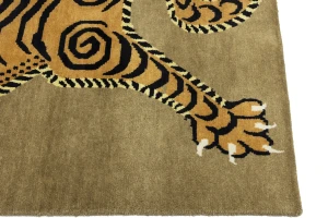 Khaki Tribal Pictorial 5X7 Fine Nepali Oriental Rug