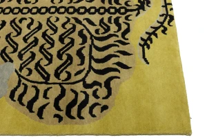 Tiger Gold Tribal 5X7 Fine Nepali Oriental Rug