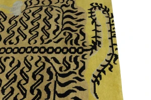 Tiger Gold Tribal 5X7 Fine Nepali Oriental Rug