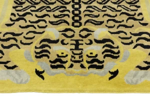 Tiger Gold Tribal 5X7 Fine Nepali Oriental Rug