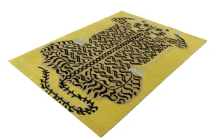Tiger Gold Tribal 5X7 Fine Nepali Oriental Rug