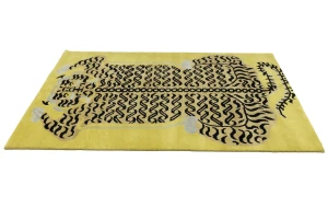 Tiger Gold Tribal 5X7 Fine Nepali Oriental Rug