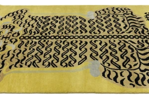 Tiger Gold Tribal 5X7 Fine Nepali Oriental Rug