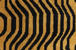 Tiger Khaki Tribal Pictorial 6X6 Fine Nepali Oriental Square Rug