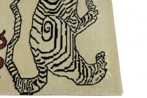 Tiger Beige Tribal 4X6 Fine Nepali Oriental Rug